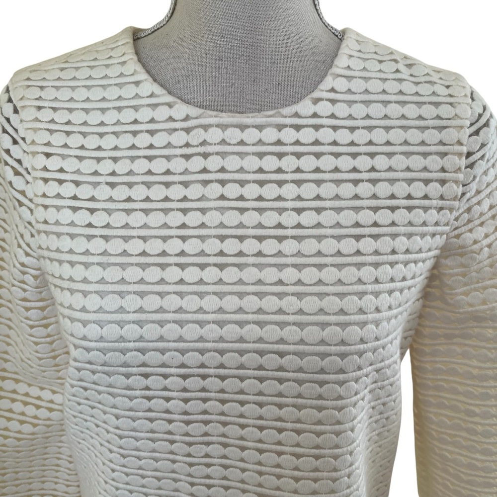 Kate Spade Winter Seaside Cream All Over Embroidered "Ashby" Sheath Dress 2 - Picture 3 of 10